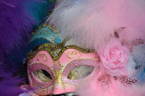 Colored venetian masks. Venice. Italy