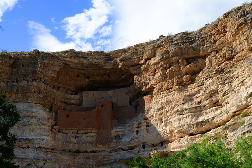 Montezuma's Castle National Monument cliff dwelling ruins, located near Camp Verde, Arizona, USA