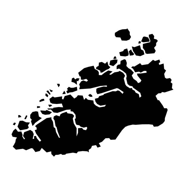ilustrações, clipart, desenhos animados e ícones de mais og romsdal mapa do condado, região administrativa da noruega. ilustração vetorial. - more objects