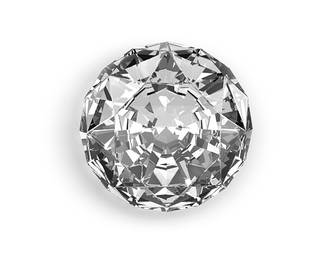 Diamantes sobre fondo blanco Alta calidad, vista superior photo