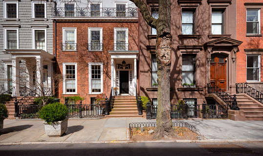 Townhouses and brownstones in Brooklyn Heights, New York City
