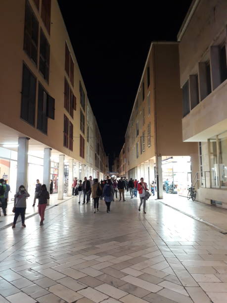 istock Downtown of Zadar at night 1486812772