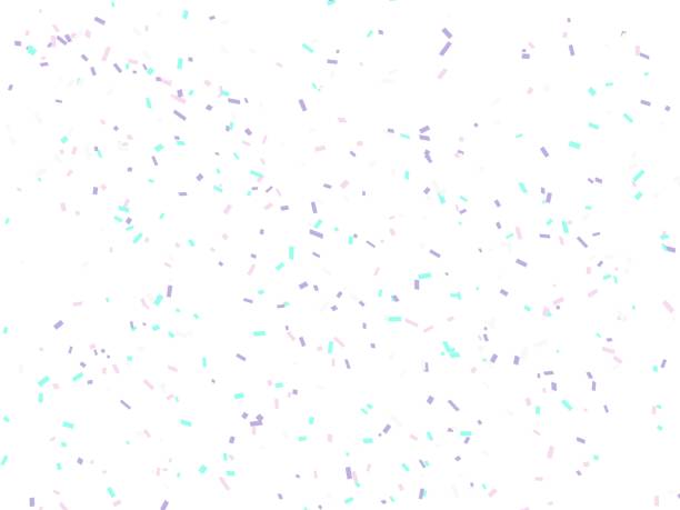 istock Pastel color confetti on tranparent background, confetti overlay layer. Festive backdrop for your projects. 1486813012