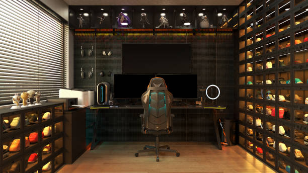 istock Entertainment and gaming room, 3d rendering 1486818860