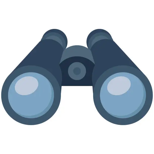 Vector illustration of Binoculars Color Vector Icon which can easily modify or edit