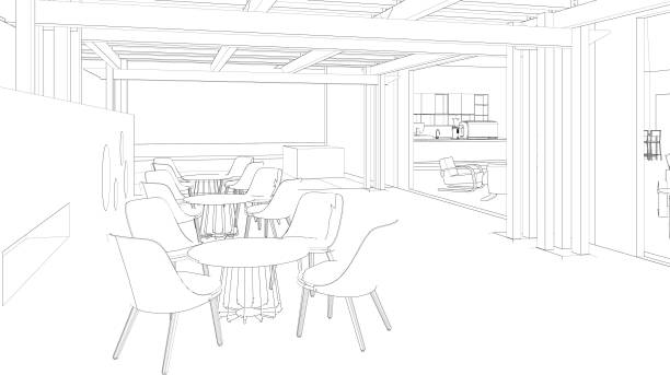 ilustrações de stock, clip art, desenhos animados e ícones de 3d illustration of coffee shop - cantina