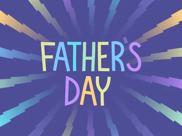 Vector illustration of Father's Day Background Message