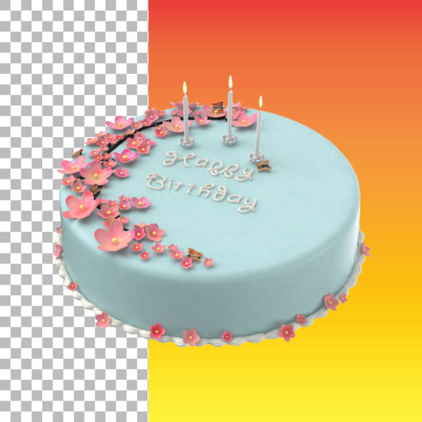 Birthday cake decorated color for your element design.