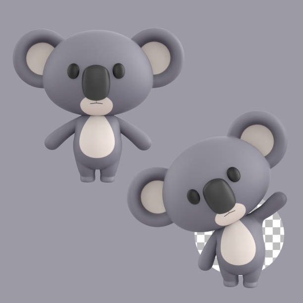 istock Cute koala toy character suitable for gift concept. 1486829447