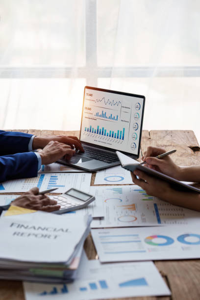 istock Business team discuss and research and making project strategy, finance, analysis, teamwork, plan, meeting concept 1486834509