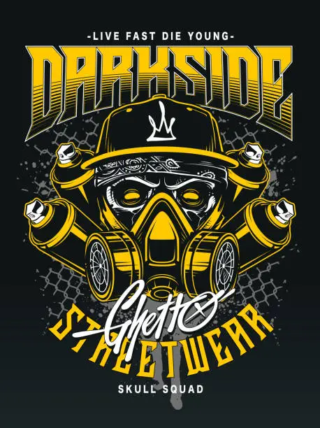 Vector illustration of Darkside Ghetto Streetwear