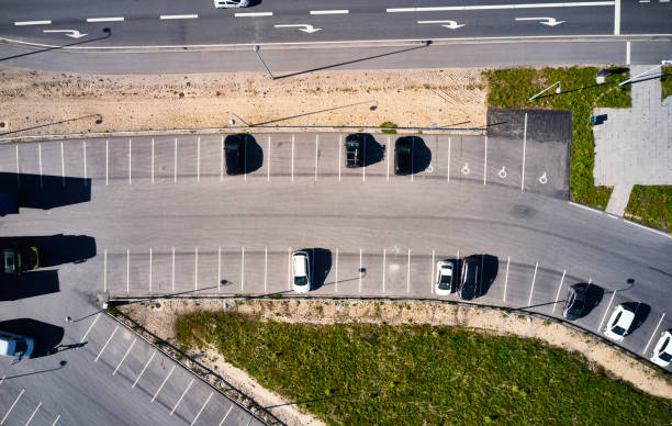 istock Country road and parking lot 1486838404