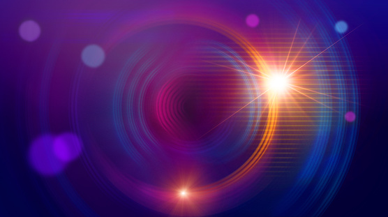 Virtual Reality Abstract Background with glowing circles