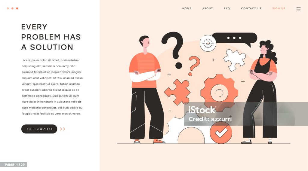 Problem Solution Vector Illustration Stock Illustration - Download ...