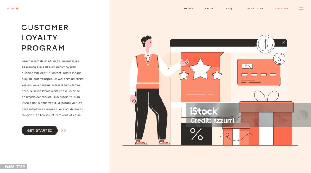 Loyalty Visually Customer Loyalty Program Vector Illustration Stock Illustration ...