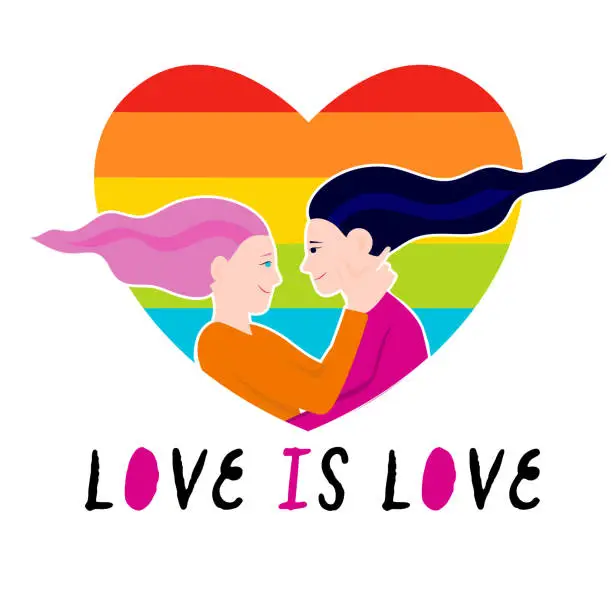 Vector illustration of Love is love
