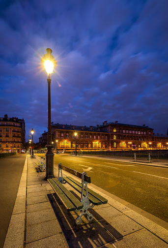 Metal and concrete bridge over the River Seine, connecting the Hôtel de Ville to Notre-Dame Cathedral