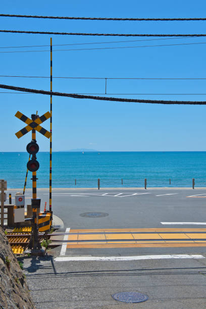 istock Enoden Railroad Crossing in Kamakura 1486856920