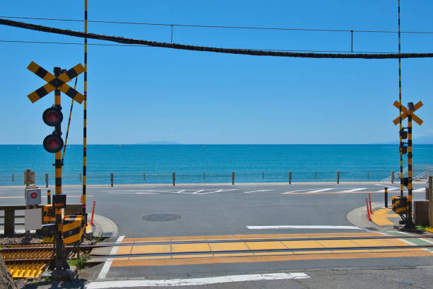 istock Enoden Railroad Crossing in Kamakura 1486856959