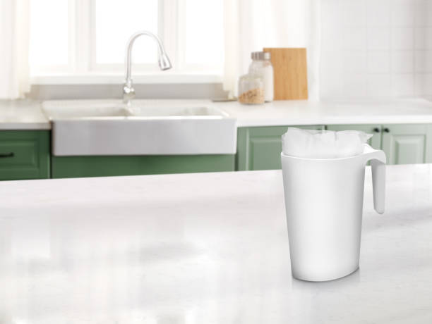istock Milk pitcher jar with a milk bag in a kitchen 1486872587