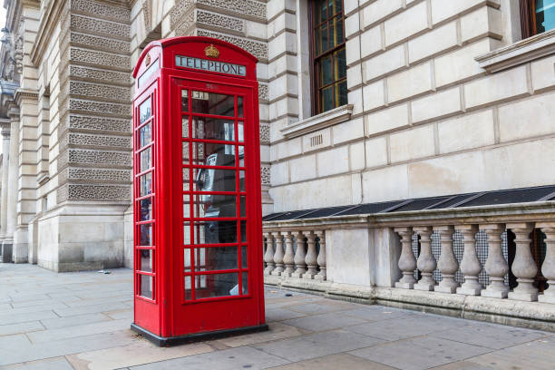 istock Red telephone box (booths) in London 1486882657