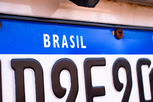 New license plate from mercosur brazil.