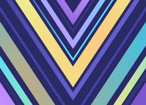 Vector illustration of Modern Triangle Lines Colorful Abstract Background