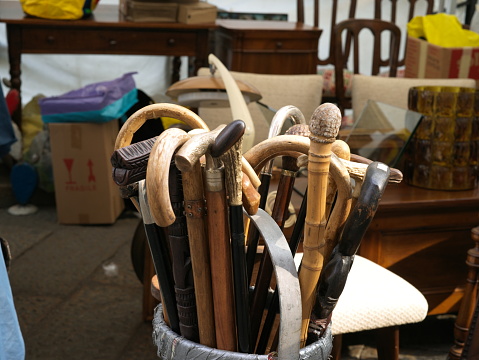 antiques at a flea market