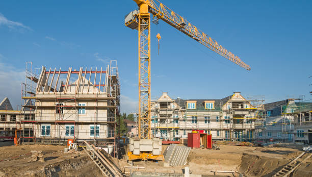 istock Construction site of new homes 1486889203