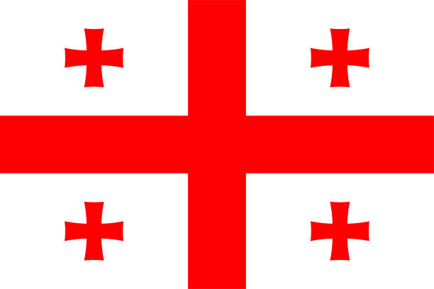 Georgia flag. Vector Georgia flag. Vector illustration. EPS10 georgia flag country stock illustrations