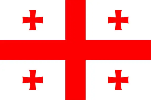 Vector illustration of Georgia flag. Vector