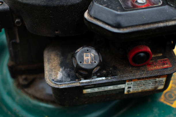 istock Gas Lawn Mower Fuel Tank Closeup 1486894699