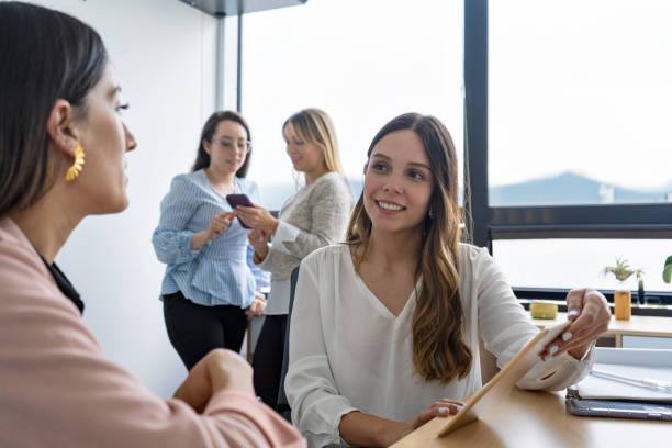istock Women entrepreneurs working in an office 1486897757