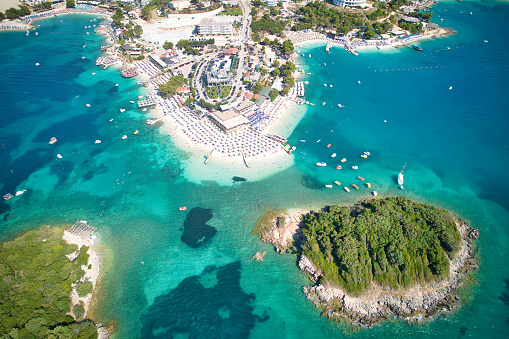 The islets of Ksamil, consist of four rocky islets located in direct proximity to the Ionian Sea in southern Albania.