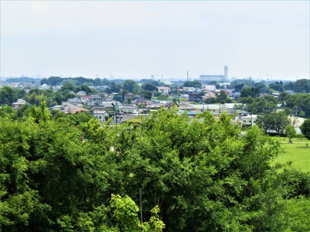 istock Japan. June. Looking at Saitama prefecture from the hill. 1486913733