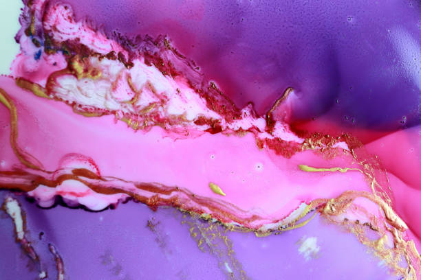 istock Beautiful abstract ink painting as background, top view 1486926622
