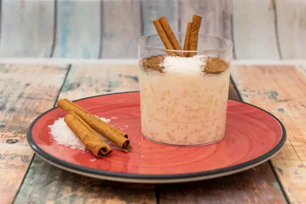 Photo of Rice pudding is a typical dessert in the gastronomy of many countries, made by slowly cooking rice pudding and sugar. It is served hot or cold.