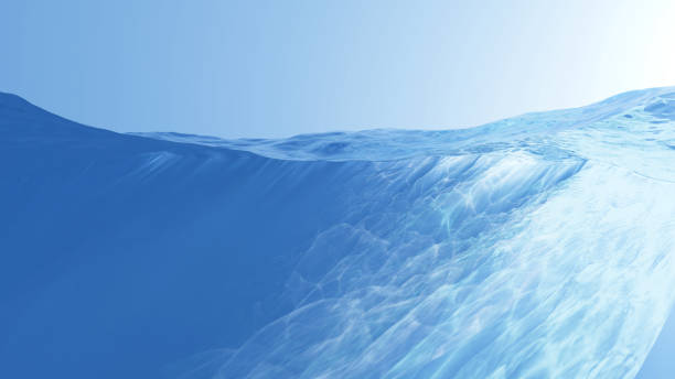 istock 3D Illustration.Light shining into the water. Water surface and caustics. (Horizontal) 1486935390