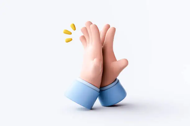 Photo of 3d rendering of clapping hands