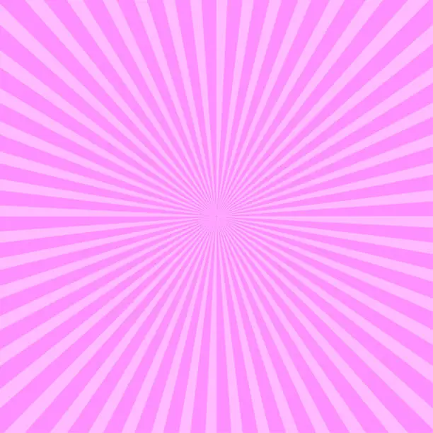 Vector illustration of pattern with pink, rose rays background. Vintage design. Vector illustration.