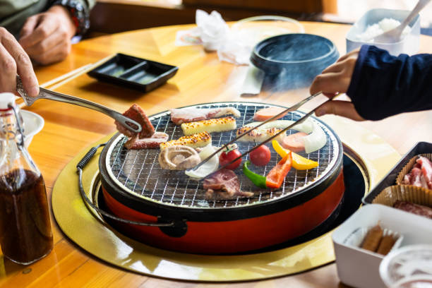 istock Japanese style BBQ grill close up 1486943873