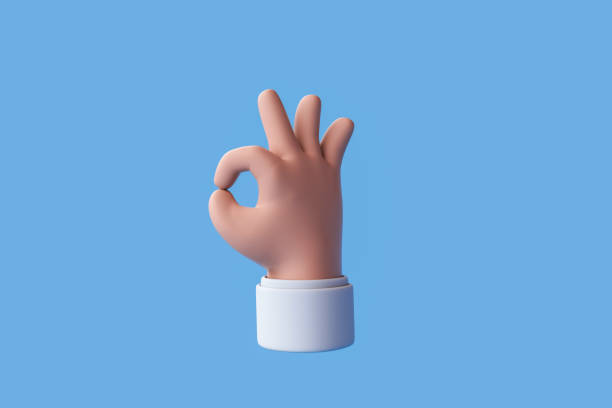 istock 3d rendering of Hand with sign of OK 1486944499