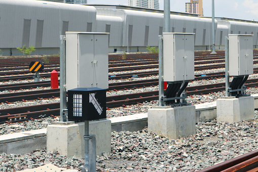 Electric mechanical railway signalling system.