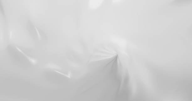 istock Liquid abstract white background. Smooth glossy texture. Glamour silk backdrop. 1486948630