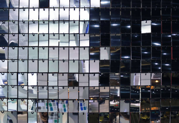 istock Stainless steel plate wall decoration. 1486948754