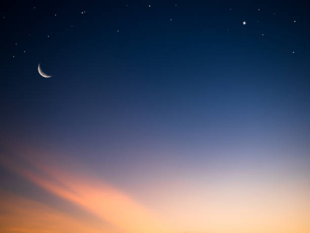istock Moon Ramadan Background,Eid Kareem Mubarak with Night Crescent Haft Moon and Star Islam Symbols Nature,Evening Sky Holy Arabic Ramazan Muslim Mubarak Muharram Arabic Greeting God Month,Eid Al adha 1486957486