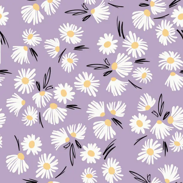 Vector illustration of Seamless Floral Vector Pattern