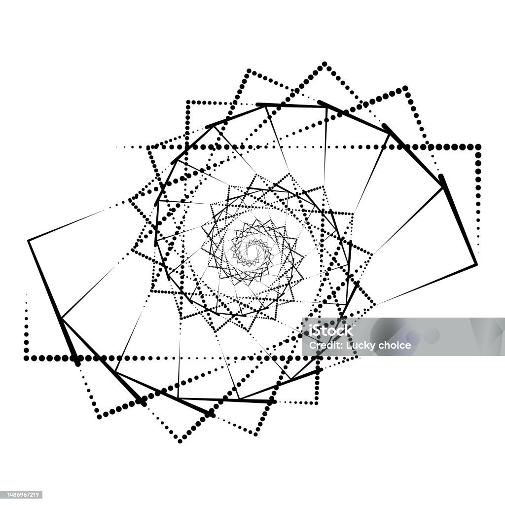 Abstract Rectangular Shape Geometric Abstract Rectangular Shape From Lines And Dots Stock ...