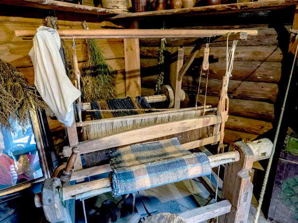 istock an old wooden loom for hand-weaving carpets 1486970828