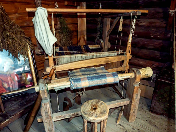 istock an old wooden loom for hand-weaving carpets 1486970844